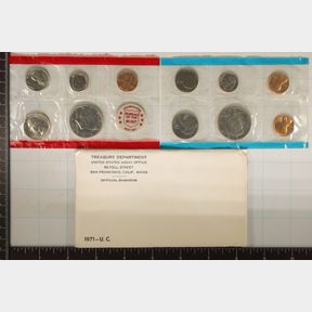 1971 US MINT SET (UNC) P/D/S (WITH ENVELOPE)