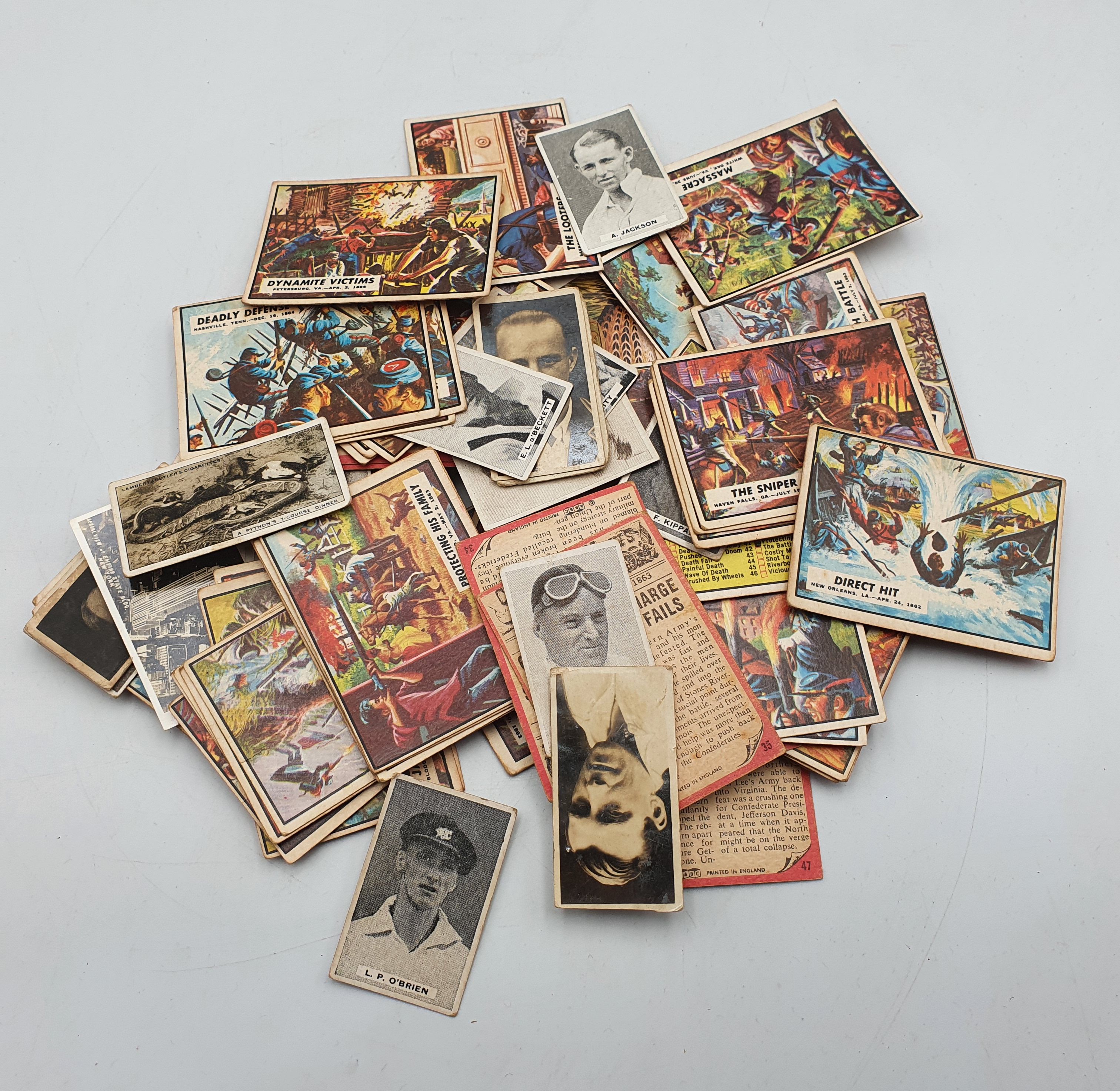 302 · A BOX OF AMERICAN CIVIL WAR AND CRICKET CARDS