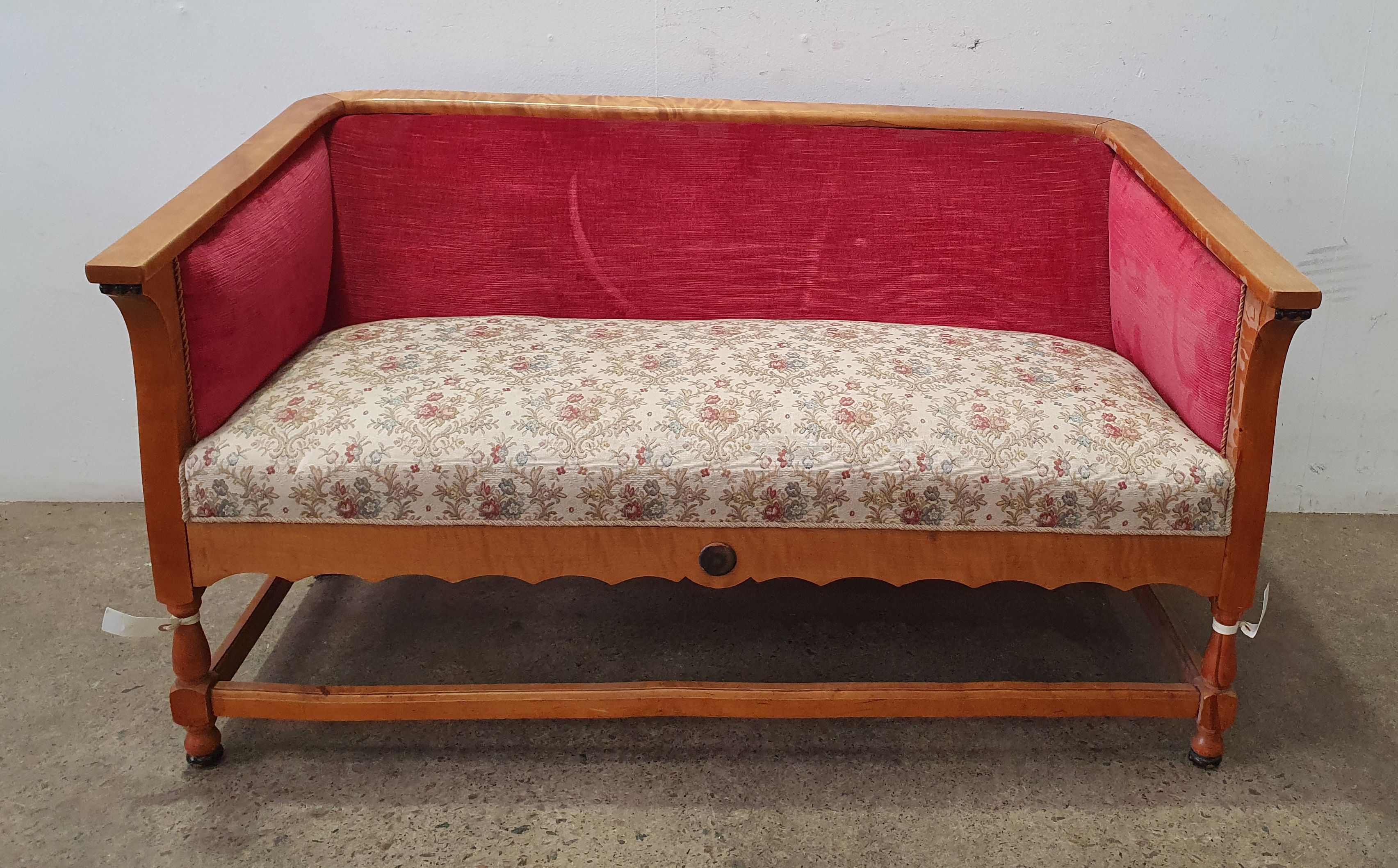 A Wooden Framed Settee
