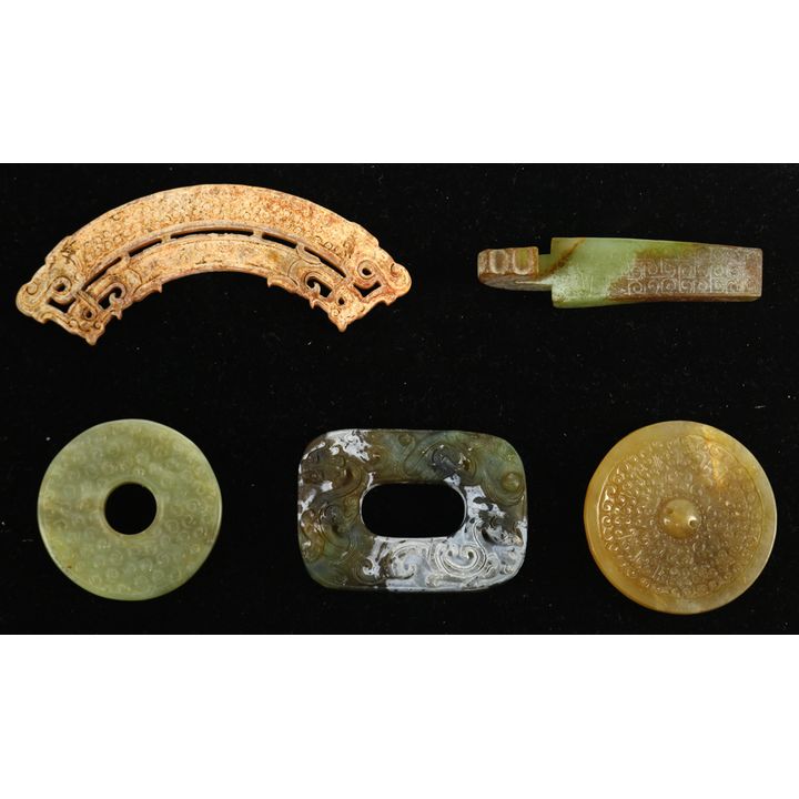 Chinese Archaistic Hardstone Plaques