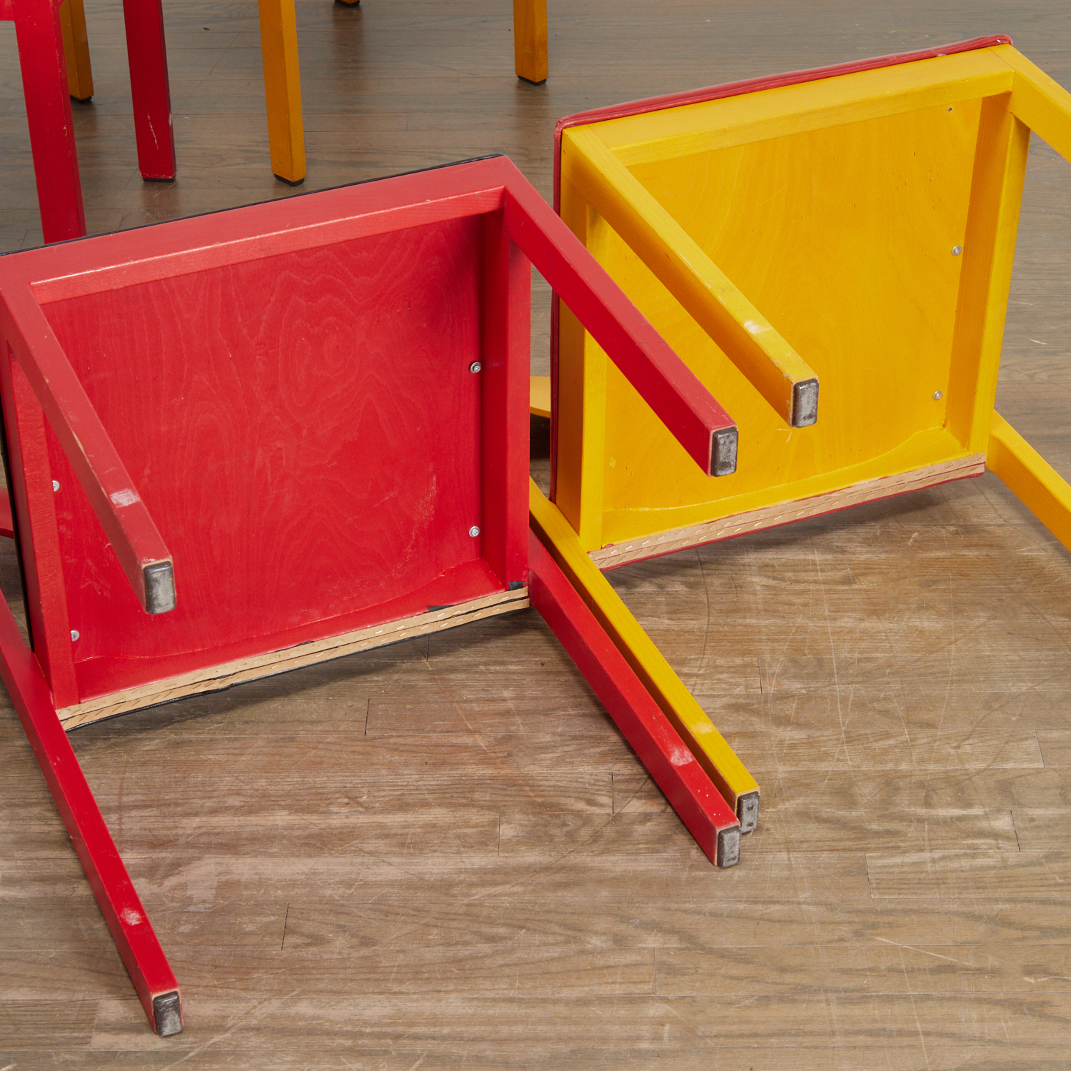 Rainer Schell, (6) colorful stacking chairs
