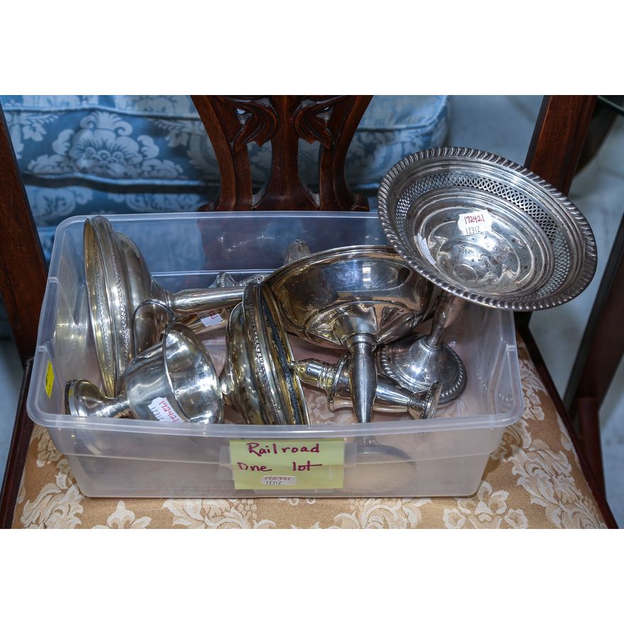 Eight Pieces of Weighted Sterling Hollowware