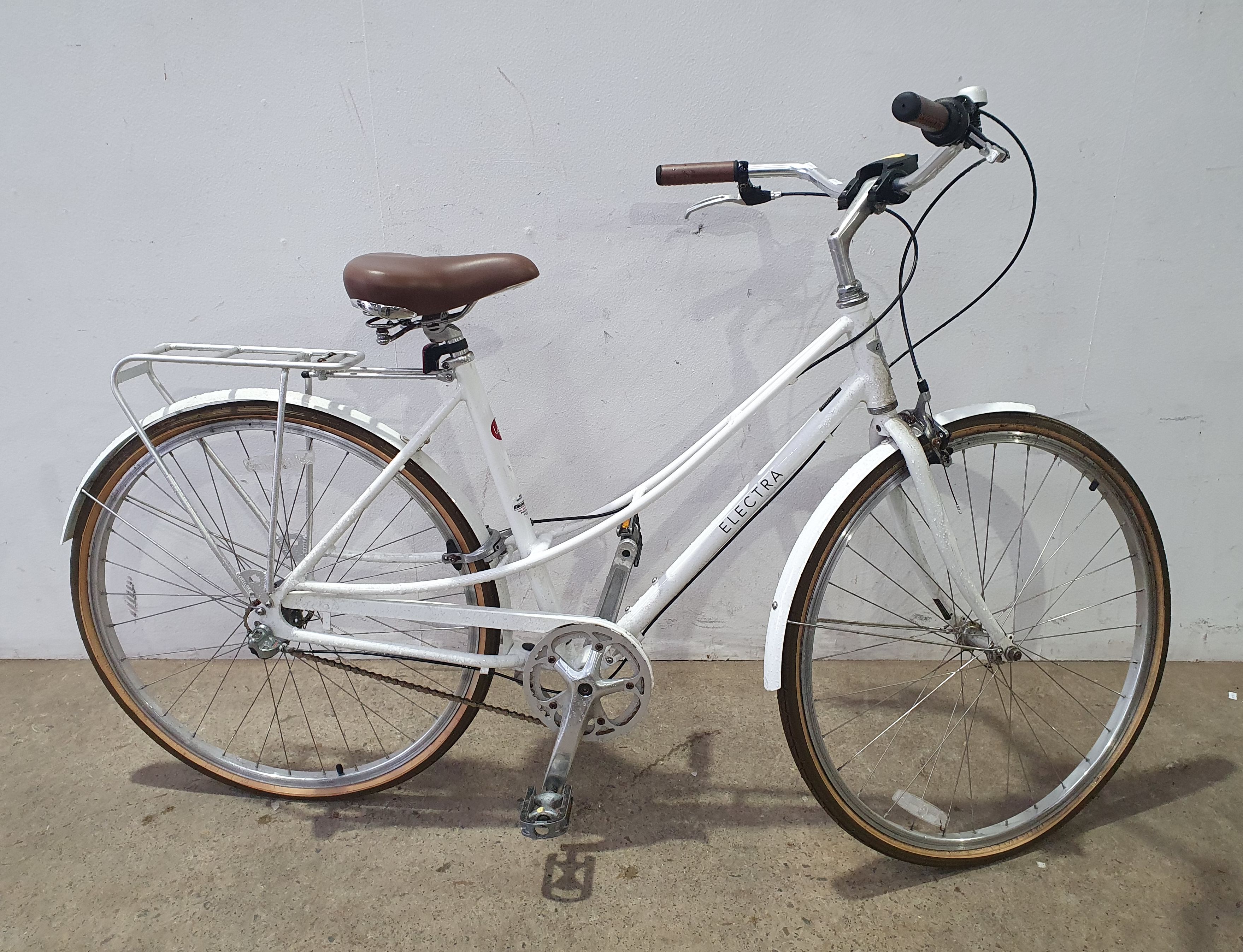 A WHITE ELECTRA BIKE