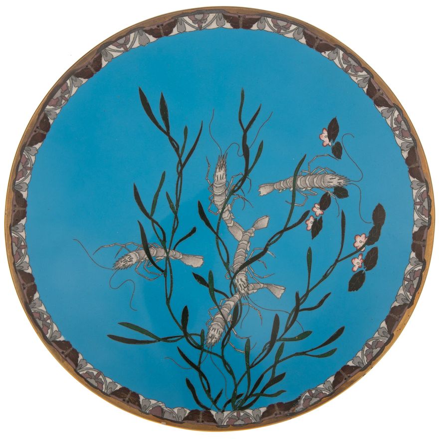 A Japanese Cloisonne Enamel Plate