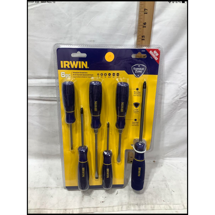 Irwin 6pk Torque Zone Screwdrivers