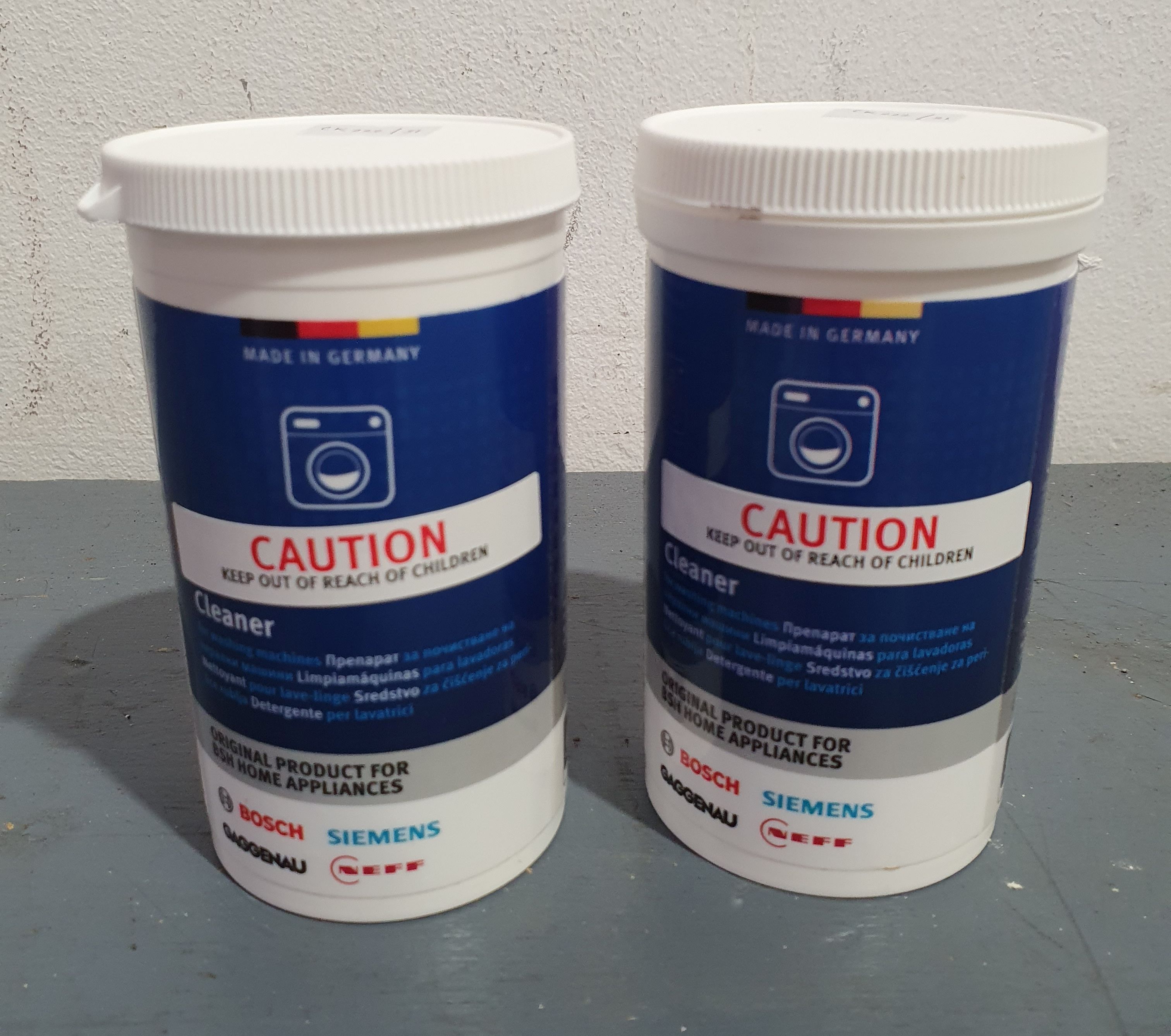 1396 · TWO WASHING MACHINE DRUM CLEANERS