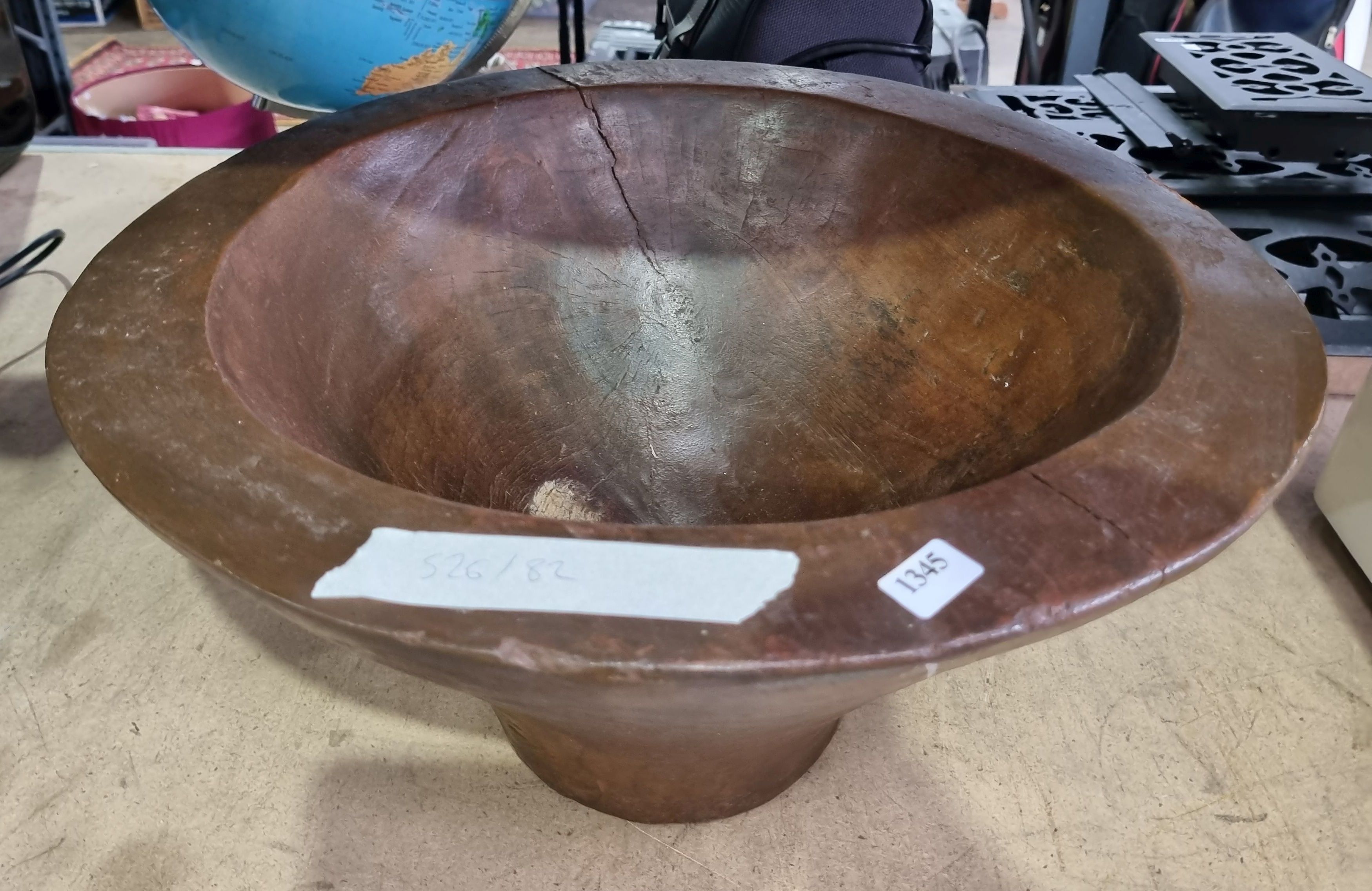 A Large Decorative Wooden Bowl