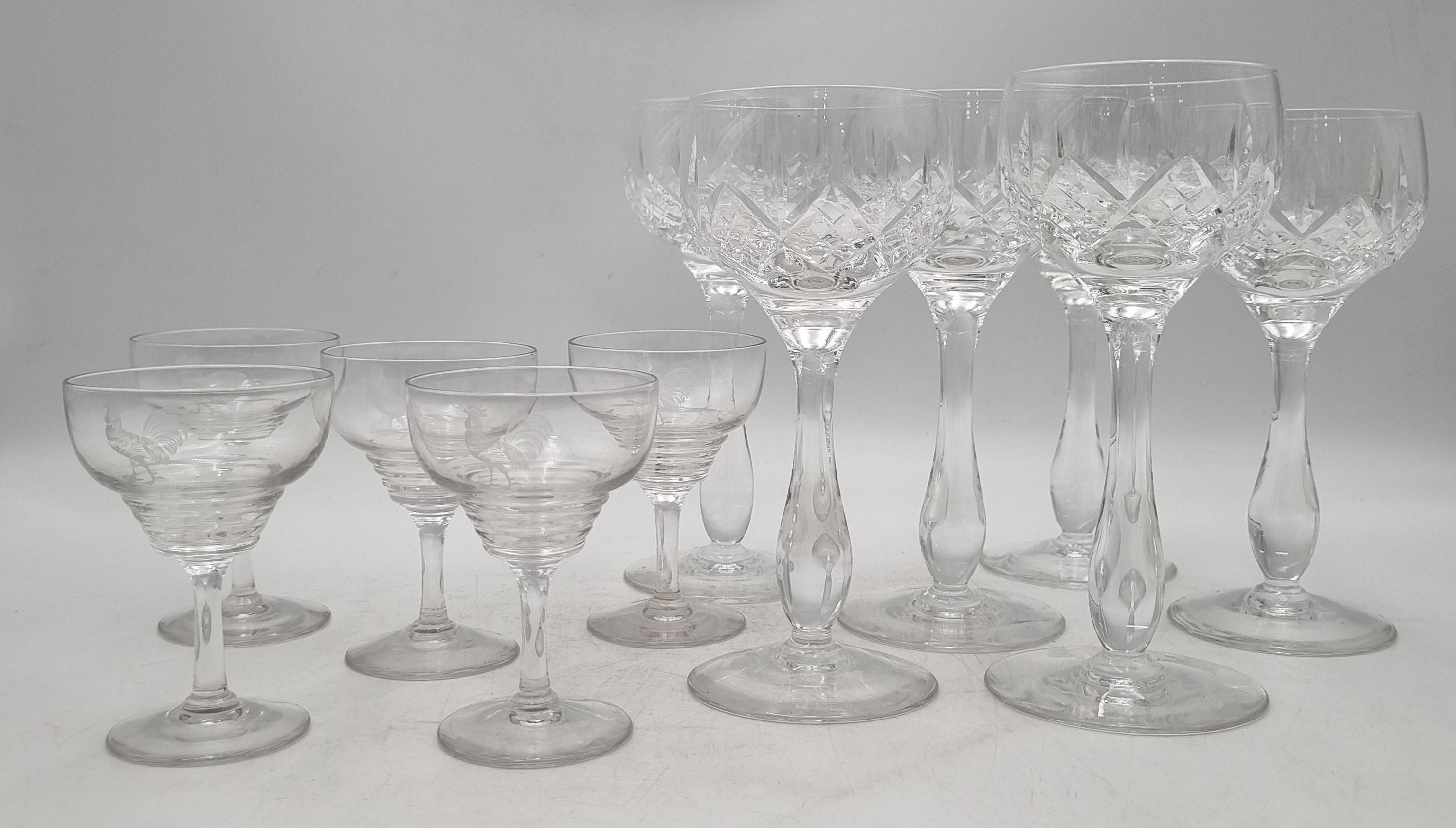 A Set Of Six Stuart Crystal 'Glengarry' Hock Wine Glasses