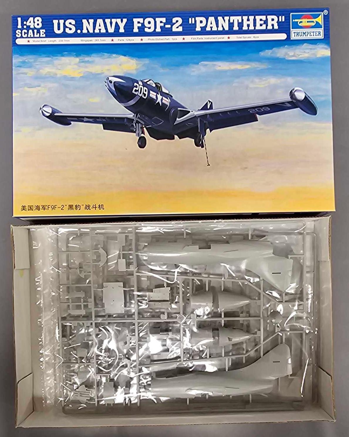 Trumpeter 1:48 US Navy F9F-2 Panther kit 02832