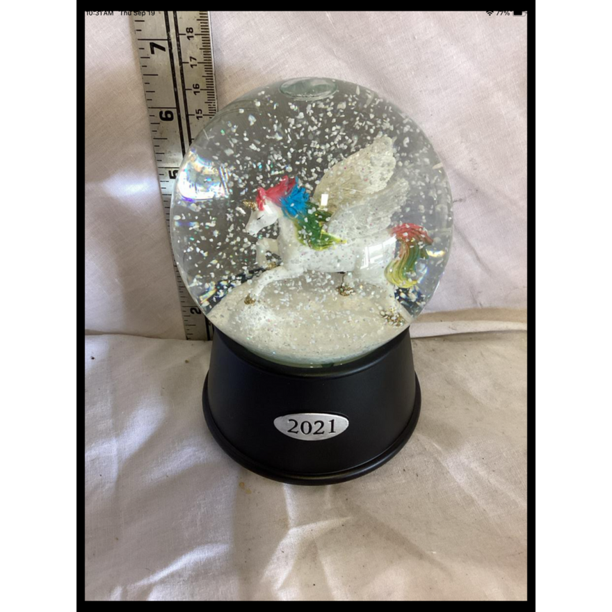 Wondershop "2021" Musical Unircorn Snow Globe