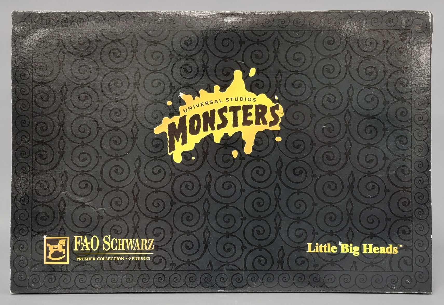 FAO Schwarz Little Big Heads Universal Studios Monsters 9 piece set