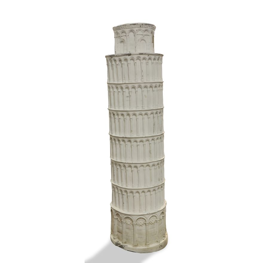 Large Grand Tour style figural sculpture of the Tower of Pisa