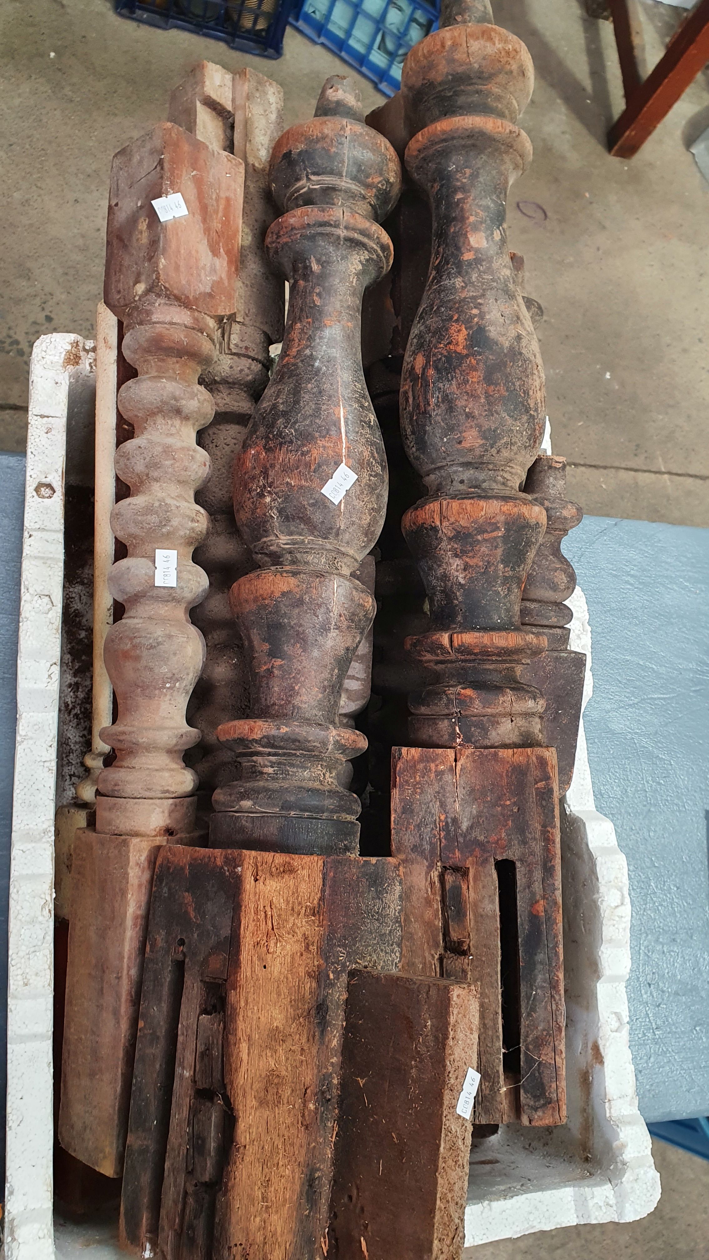 A Group Of Cedar Furniture Legs