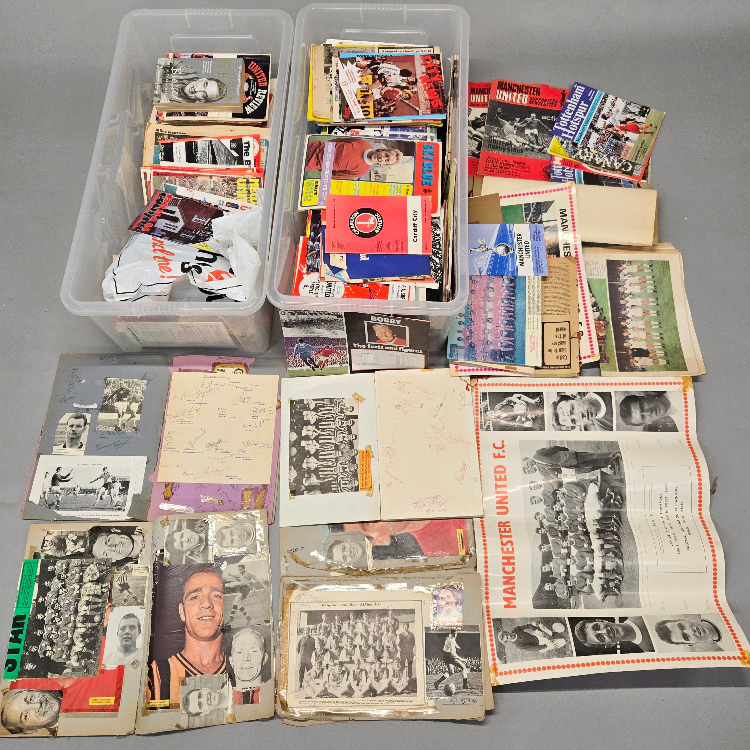 TWO BOXES OF FOOTBALL PROGRAMMES. | Chalkwell Auctions