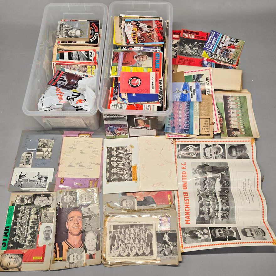 Football Programme Storage Box TWO BOXES OF FOOTBALL PROGRAMMES. | Chalkwell Auctions