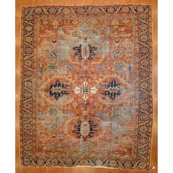 Semi-Antique Heriz Carpet, Persia, 9.6 x 11.11