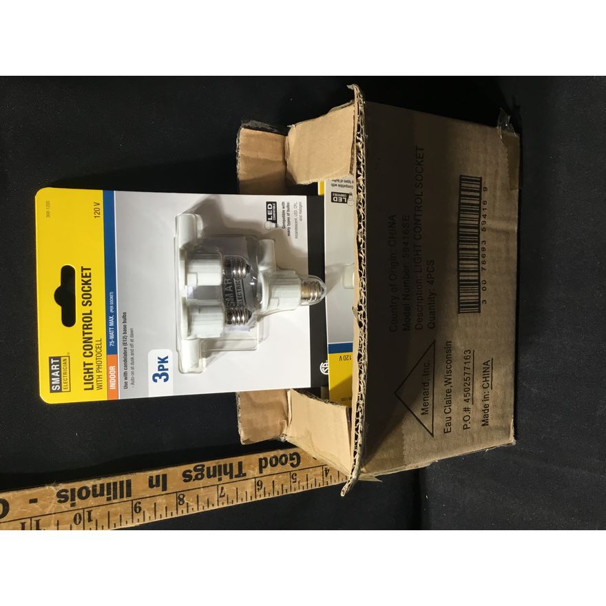 (Buying 4) Smart Electrician Light Control Socket 120V - With Photocell