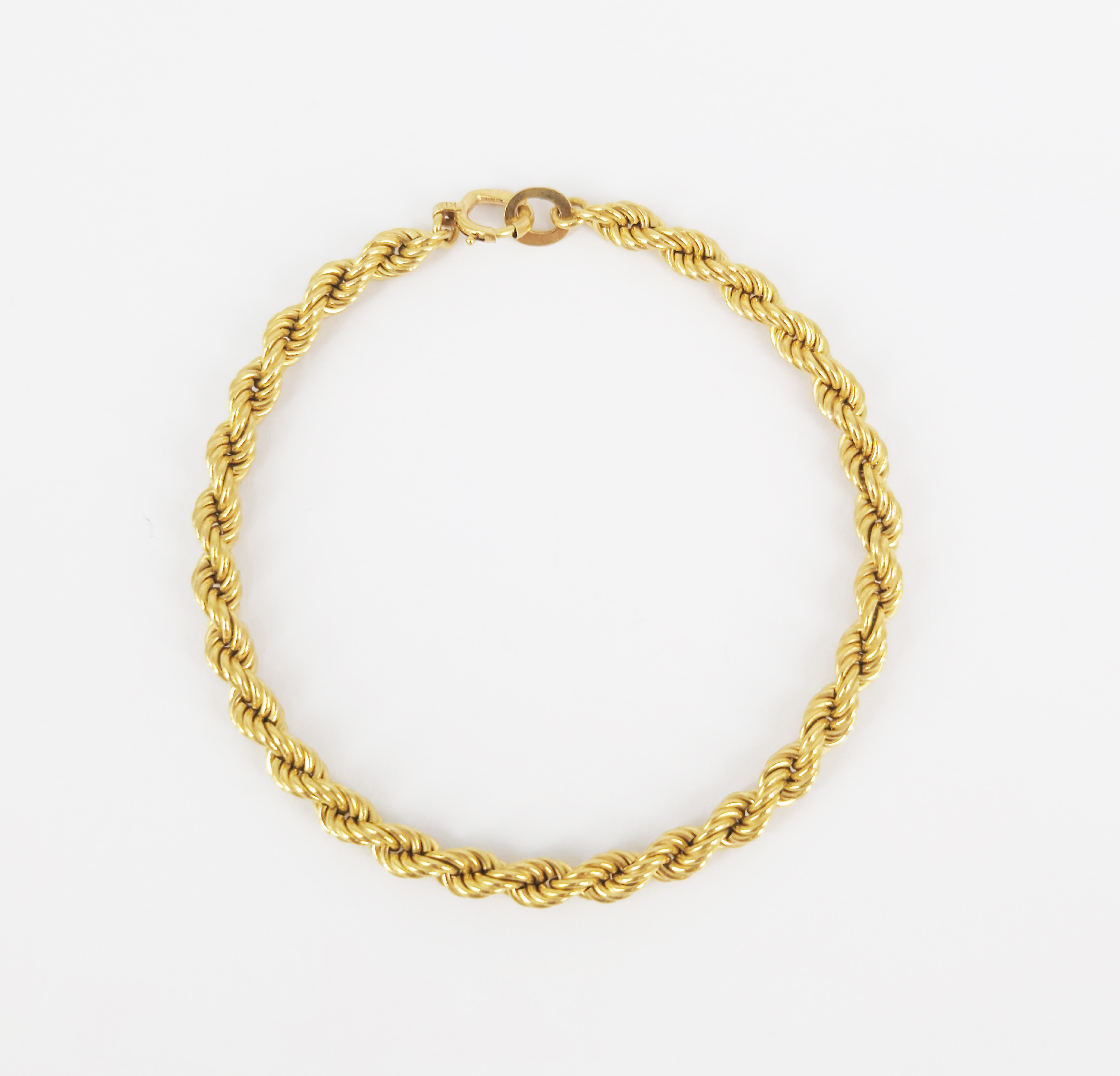 An 18ct Gold Rope Link Bracelet