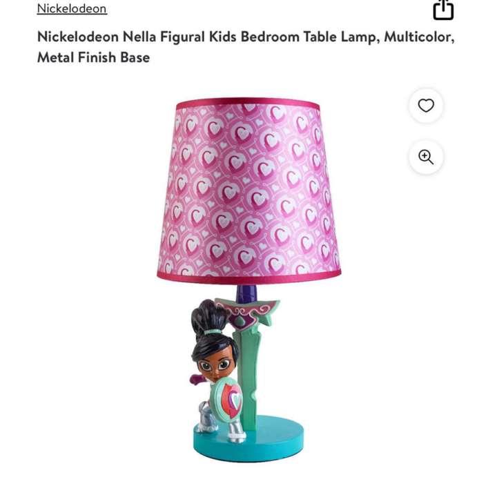 NickelodeonNella tAble Lamp 9"D x 16"H