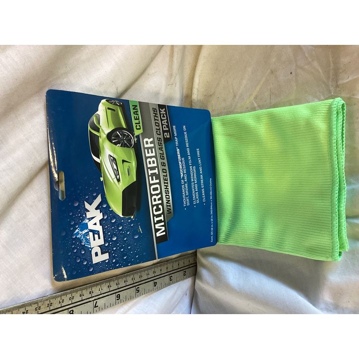 Peak Microfiber Windshield Glass Cloths (2pk)