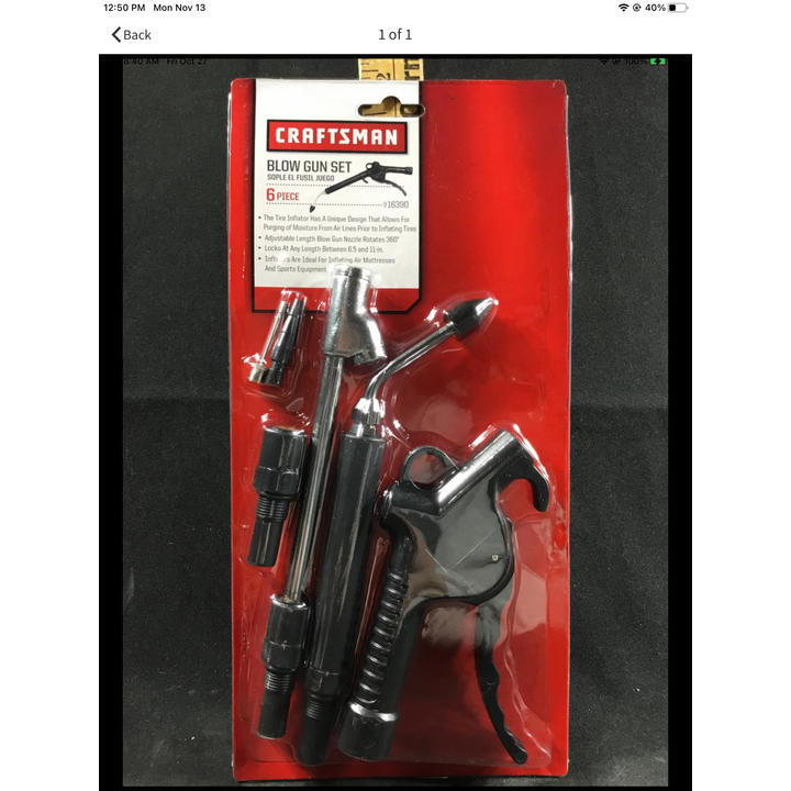 Craftsman 6pc Blow Gun Set