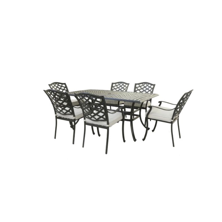 Foxridge Rectangular 5pc Outdoor Aluminum Dining Patio Set- Chairs ONLY, In Box