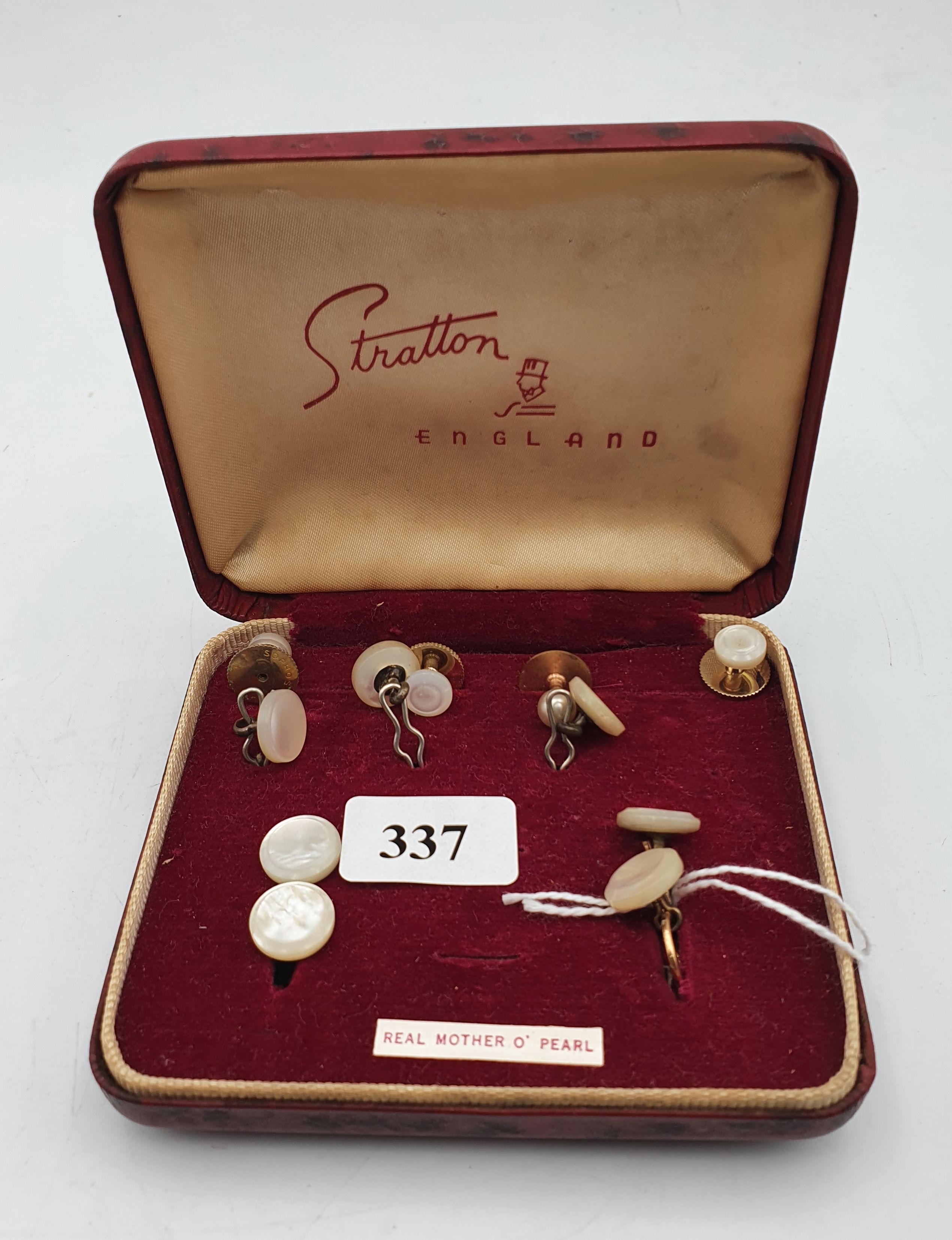 A Vintage Part-Set Of Mother-Of-Pearl Cufflinks