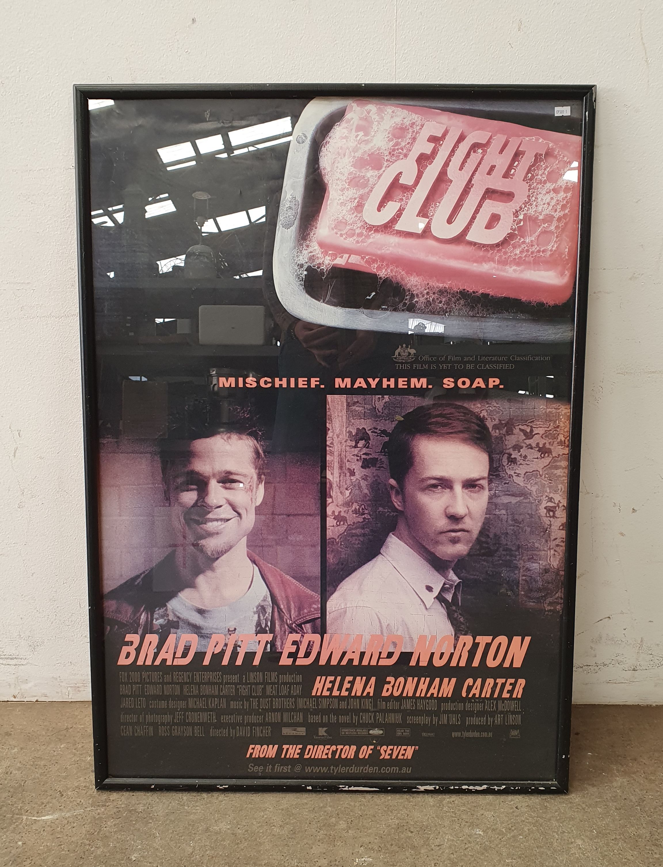 A Framed Original Fight Club Poster