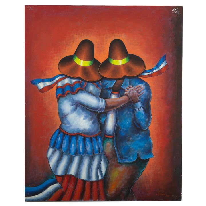 Dionisio Blanco. Dancing Couple, acrylic and oil