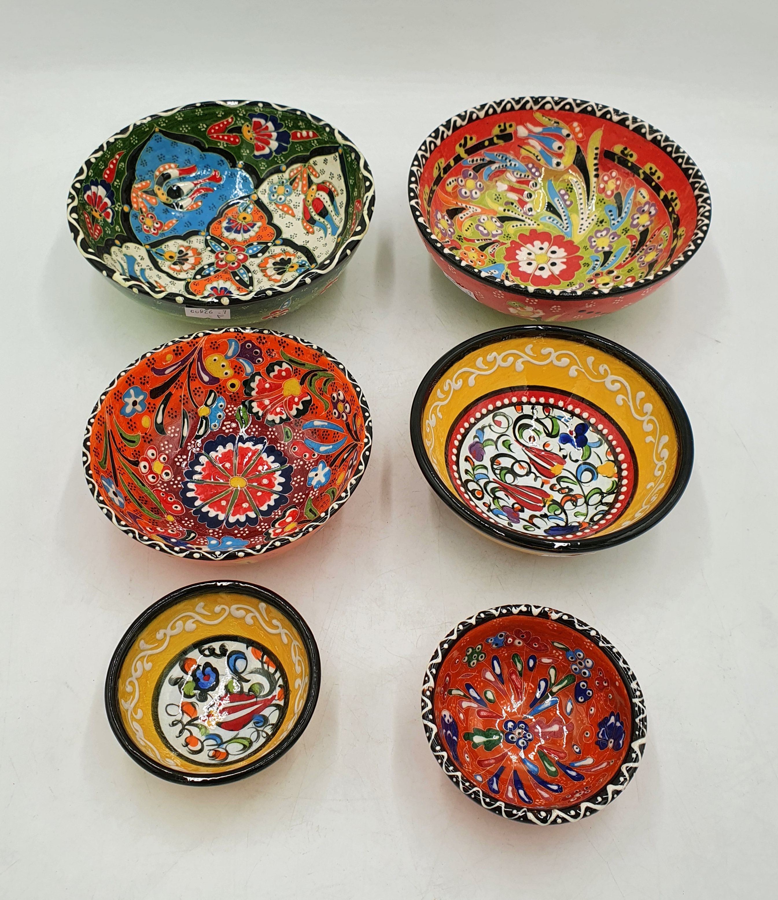 A Group Of Turkish Ceramic Bowls