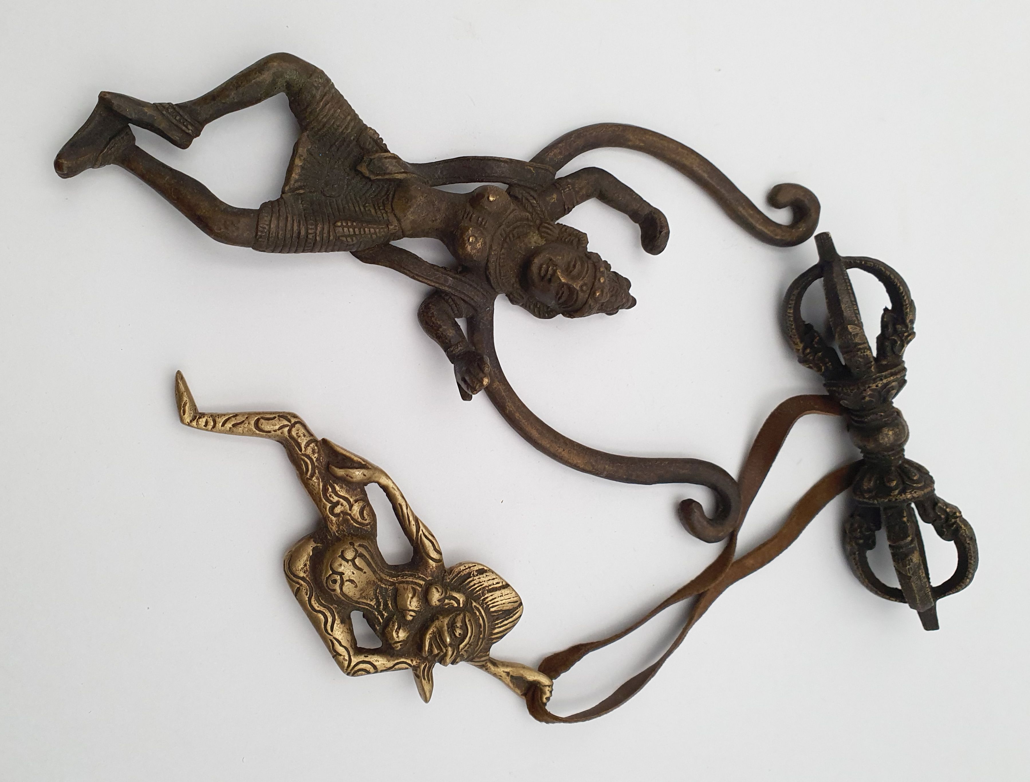 260 · THREE TIBETIAN BRONZE AND BRASS ITEMS