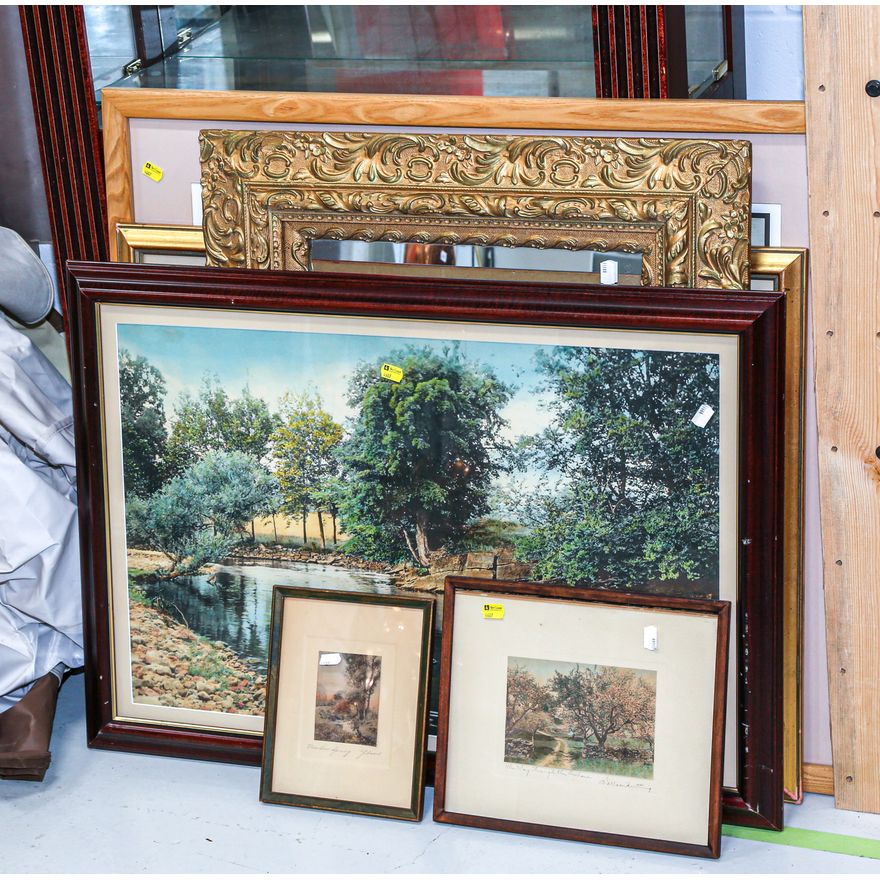 Three Wallace Nutting Prints & Other Framed Items
