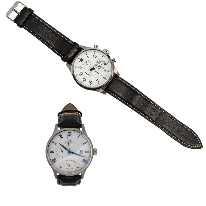 Two Lucian Piccard stainless steel watches