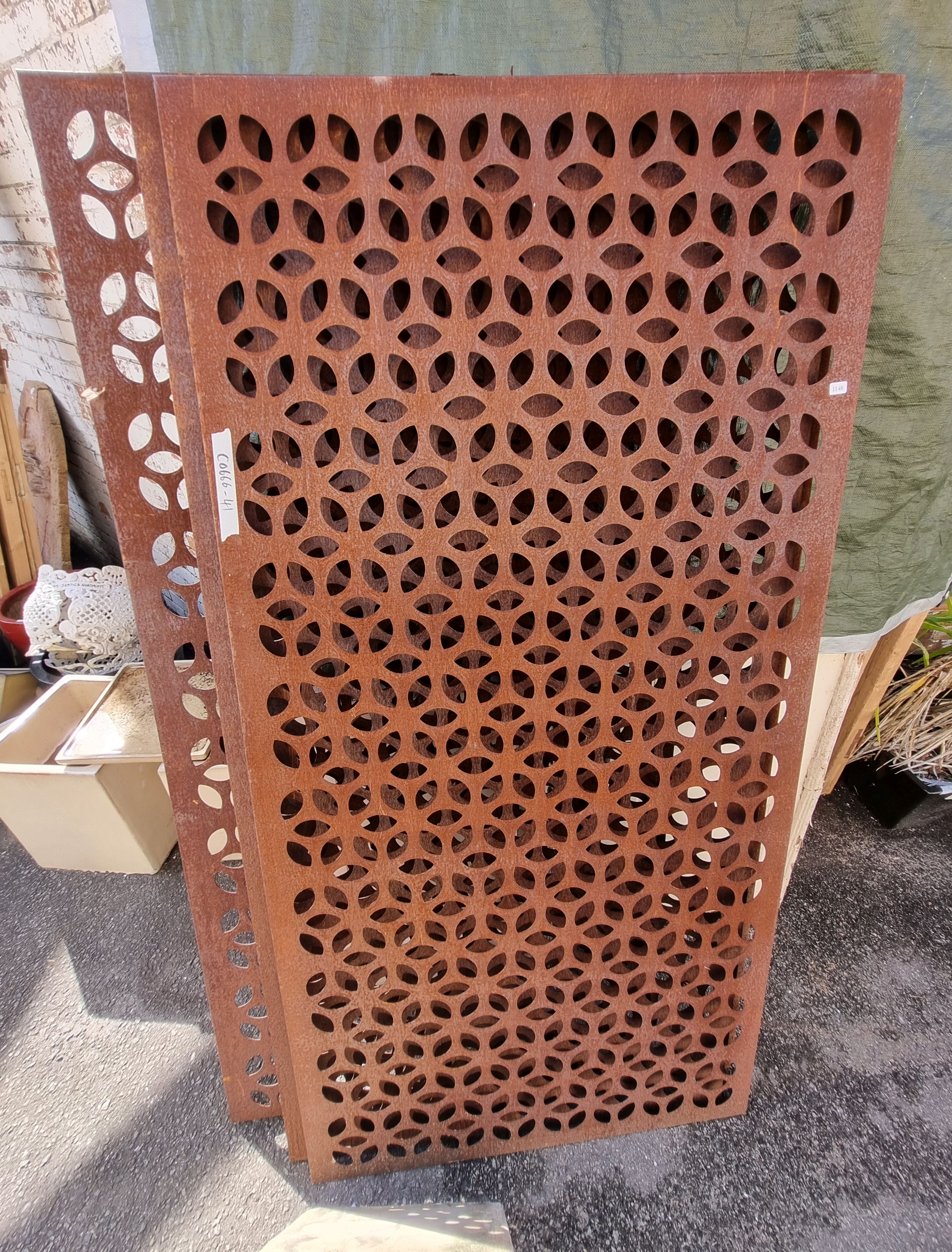 Four Rustic Decorative Screen/Panels