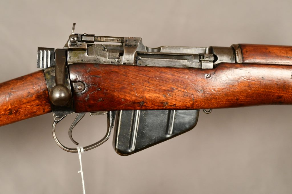 Long Branch NO. 4 MK1 .303 British caliber rifle. Produced in 1942 in  Canada. The wood