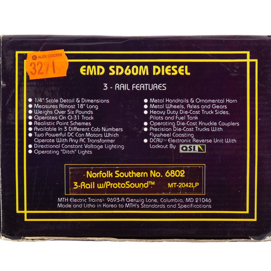 M.T.H. EMD SD60M Diesel Engine