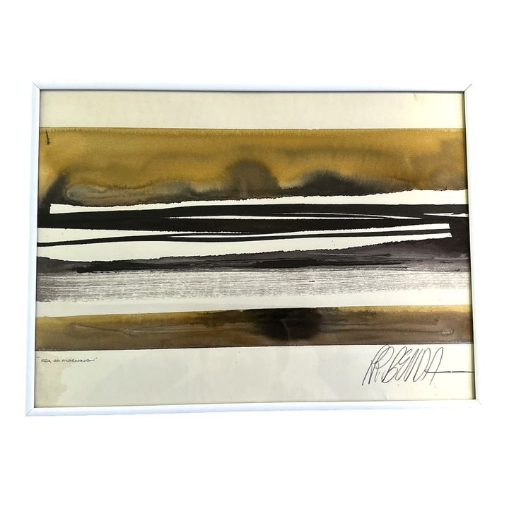 R.R. BENDA (American, 1934-2016) "Sea of Morning" Abstract Mixed Media