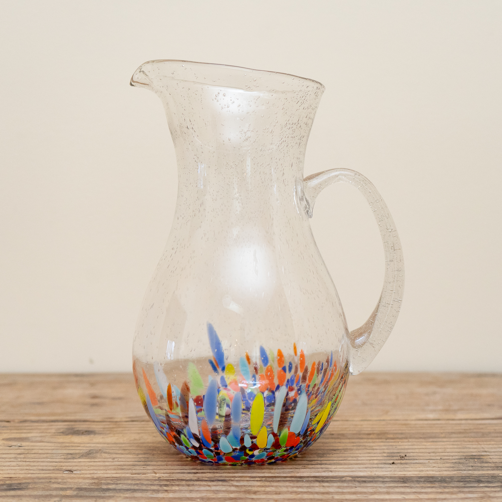 Colorful Blown Glass Style Pitcher | Harritt Group, Inc
