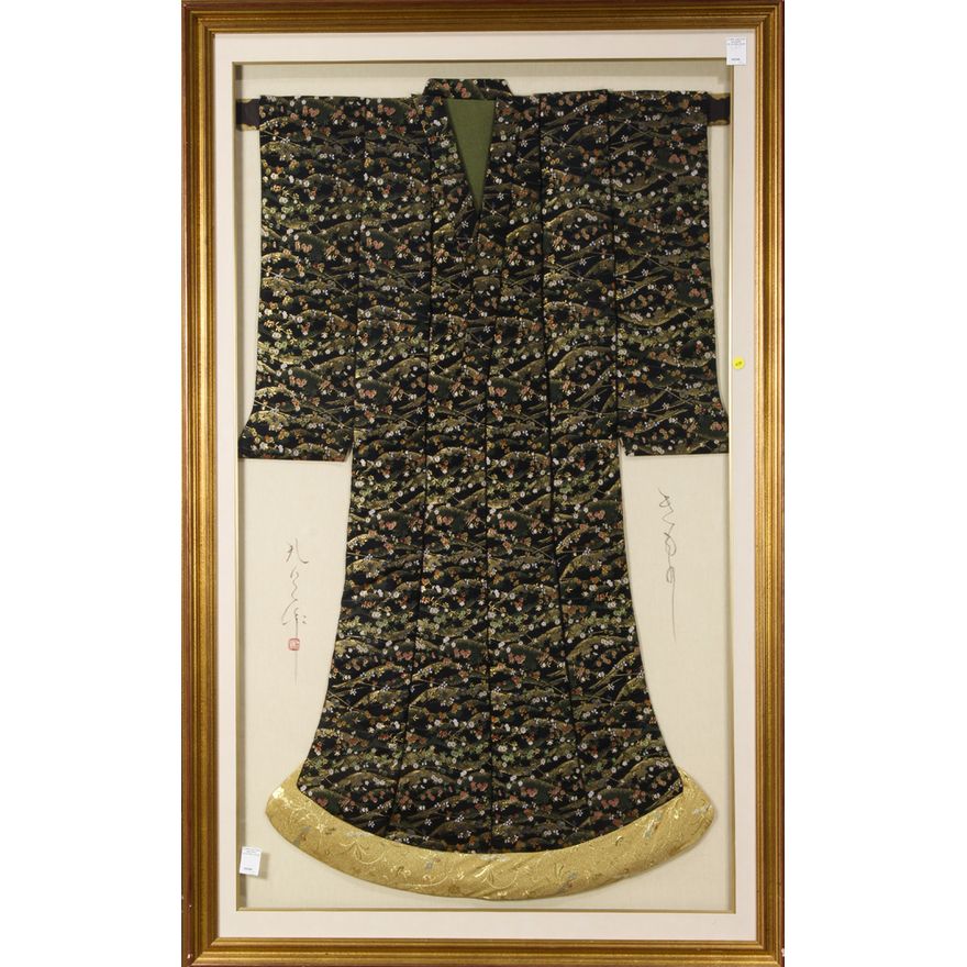 Japanese Framed Kimono Art