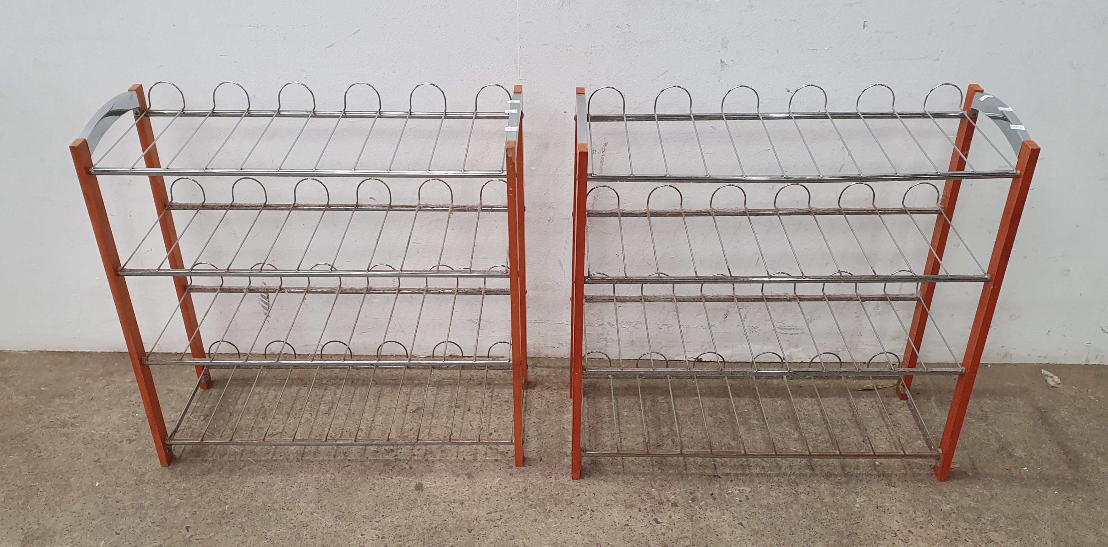 1193 · A PAIR OF SHOE RACKS