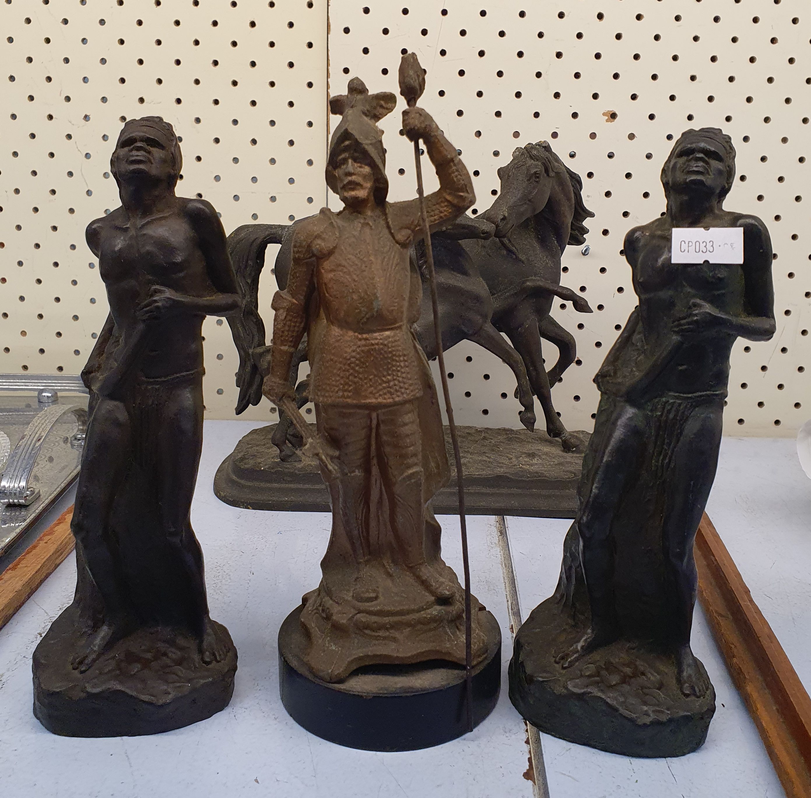 66 · A GROUP OF METAL AND COMPOSITE FIGURES