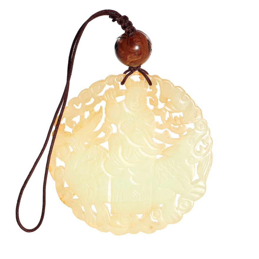 Chinese jade openwork pendant
