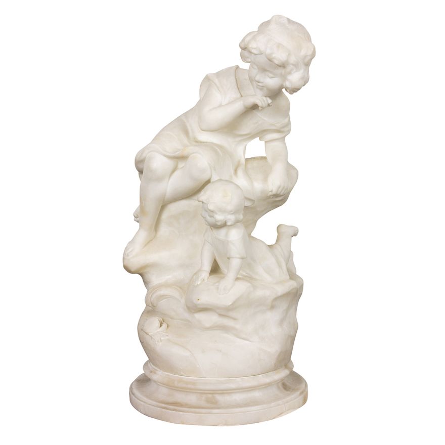 An Italian figural group of children by G. Tuoli