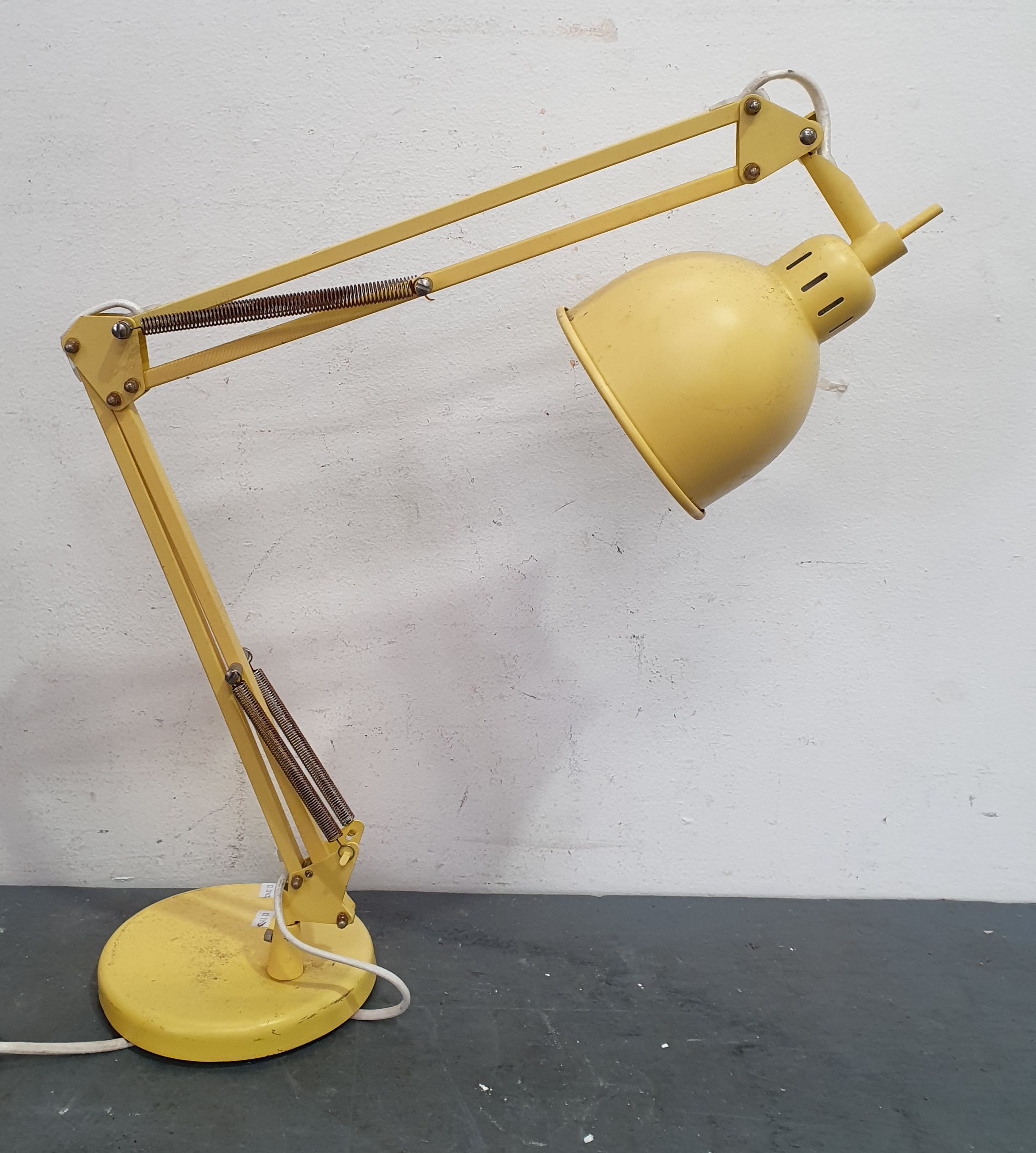 A Yellow Retro Desk Lamp
