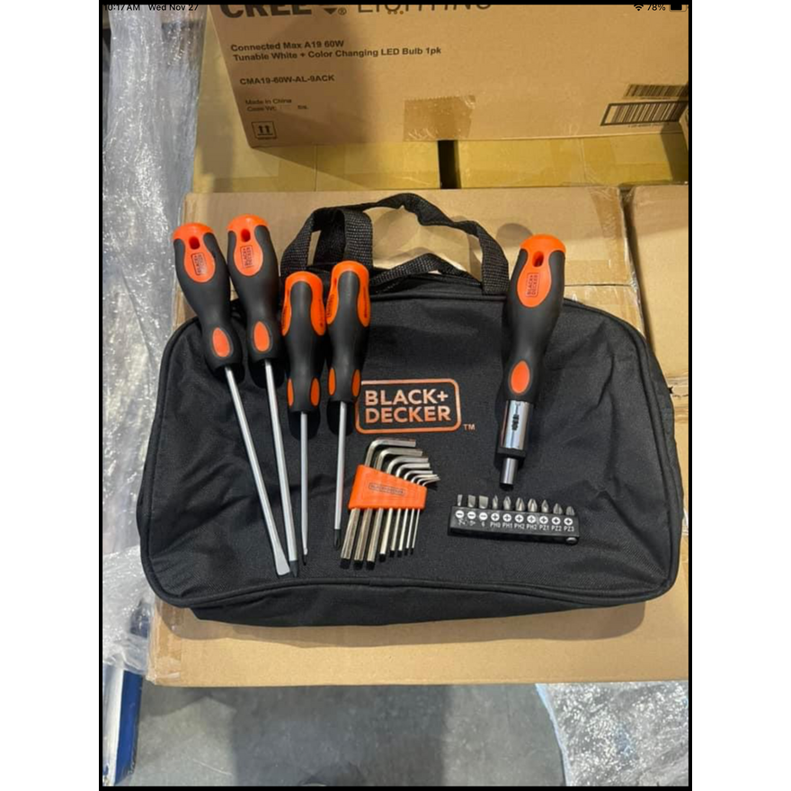Black + Decker 23pc Screwdriver Set w/ Storage Bag
