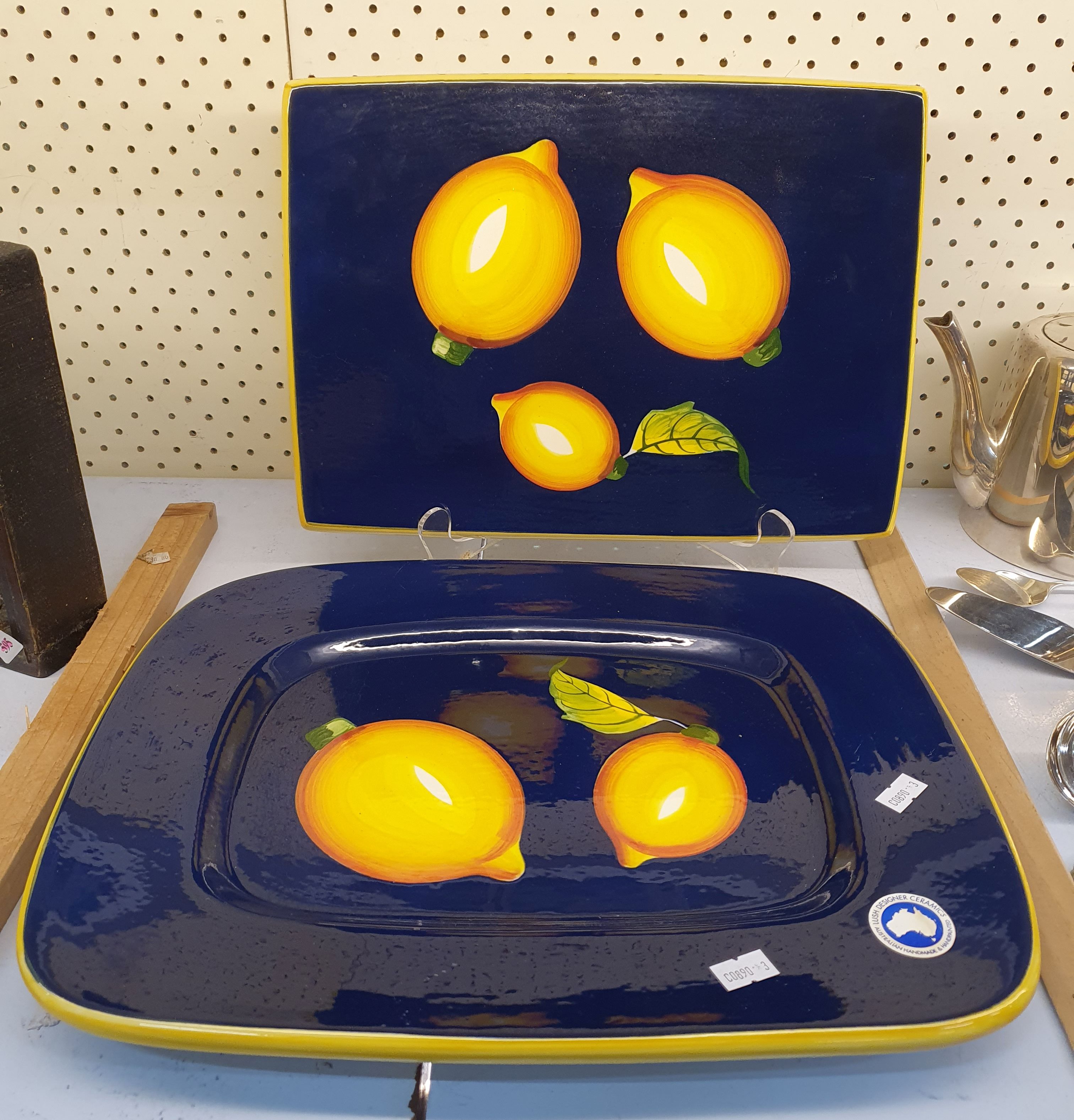 70 · TWO AUSTRALIAN LUSH CREATIONS CERAMIC SERVING DISHS