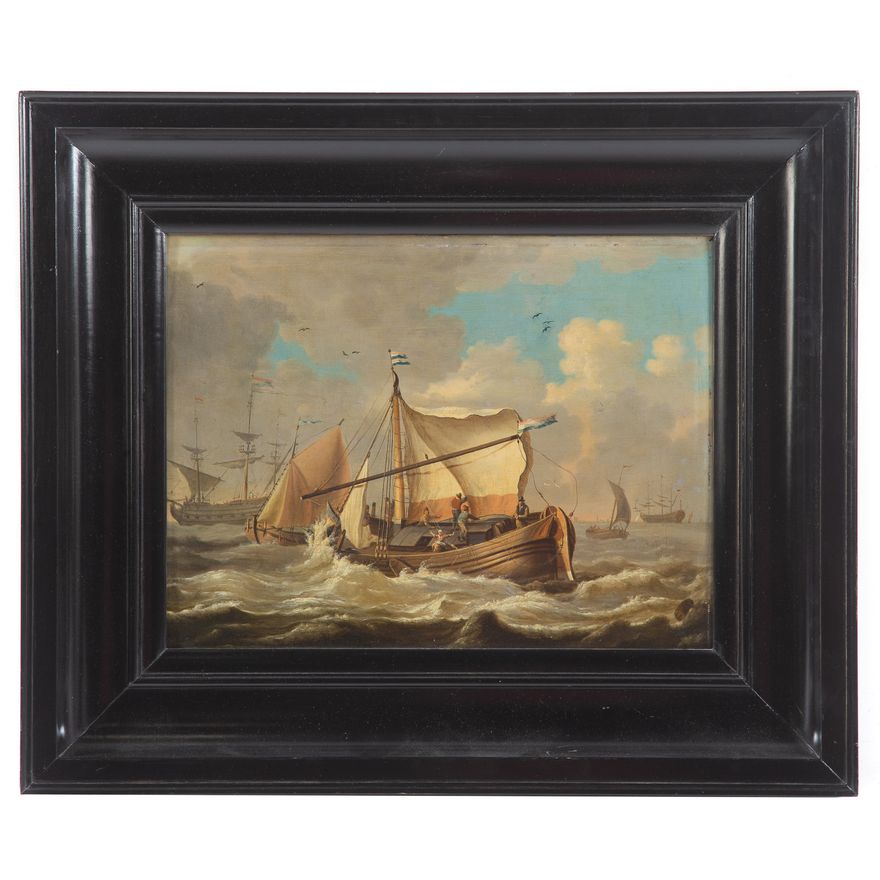 Ludolf Backhuysen I. Dutch Ships in Rough Sea, oil