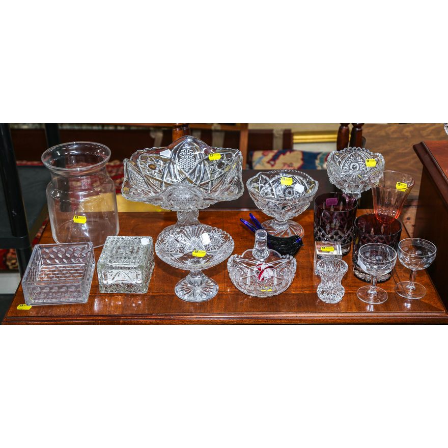 Selection of Cut & Pressed Glassware