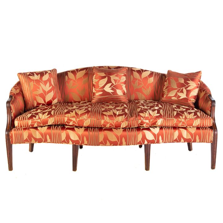 Federal Mahogany Upholstered Sofa