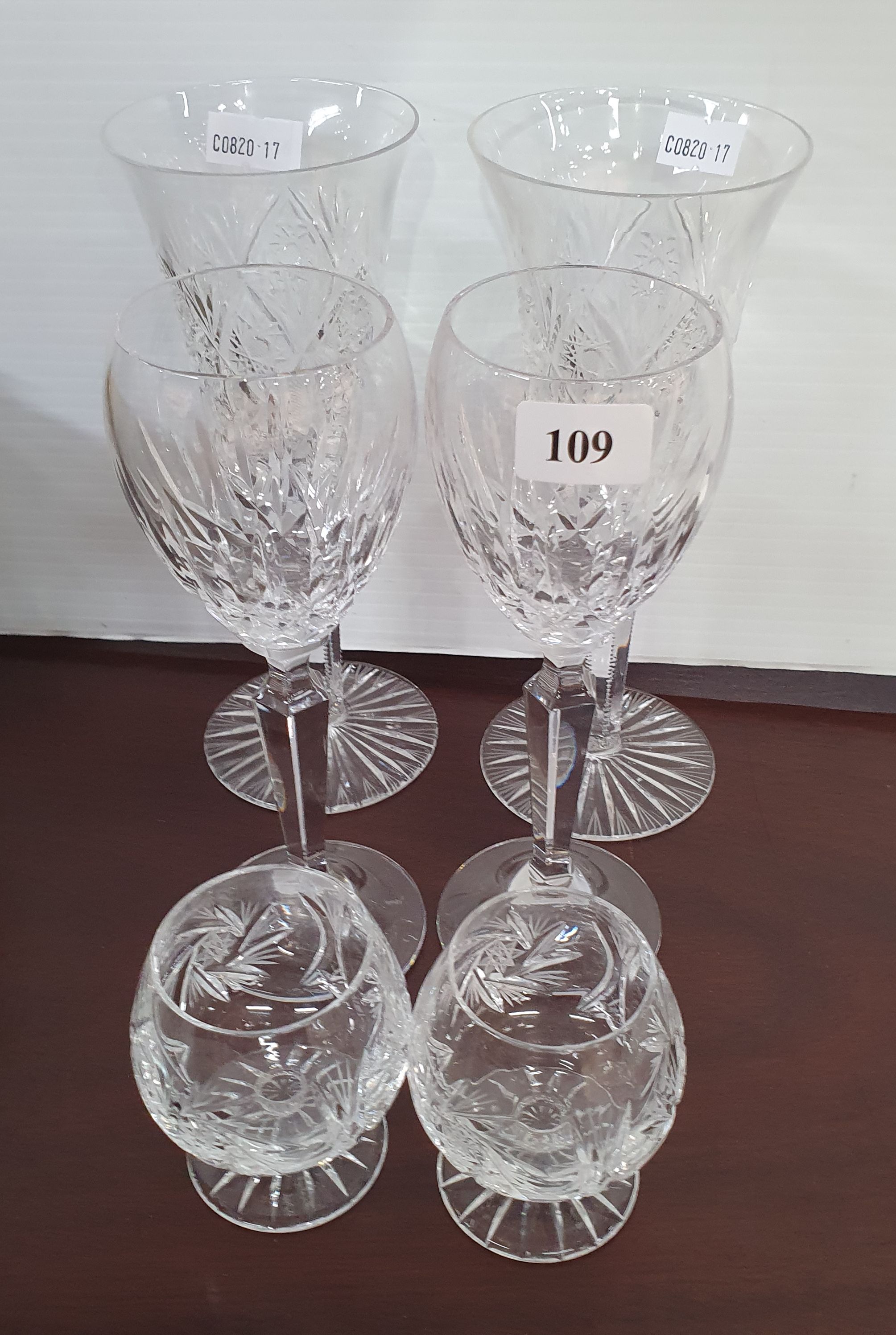 SIX VARIOUS GLASSES